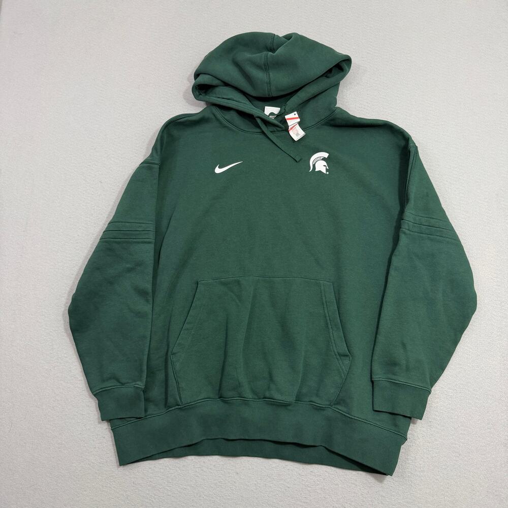Nike Michigan State Spartans Hoodie Women's Large Green Oversized MSU NEW NWT